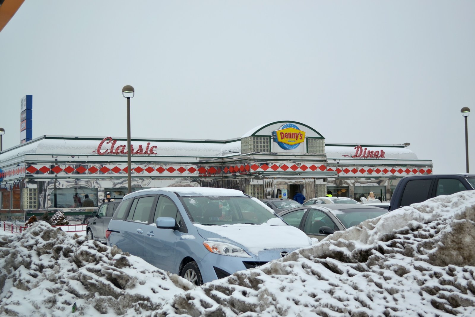 El pueblo de Wisconsin Dells cubierto de nieve