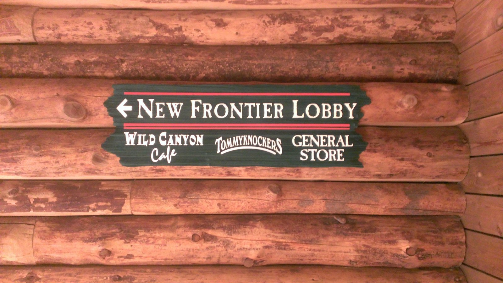 Cartel del lobby de uno de los resorts de Wisconsin Dells