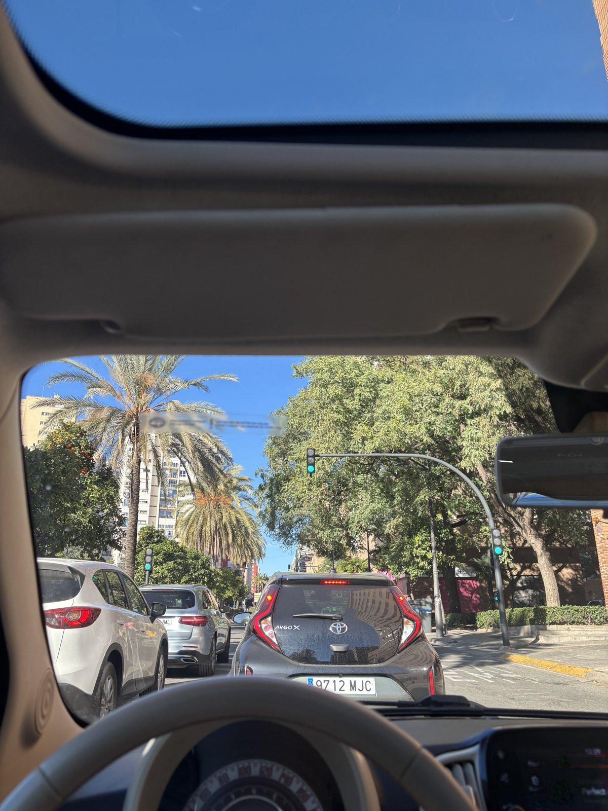 Manejando por las calles de Valencia