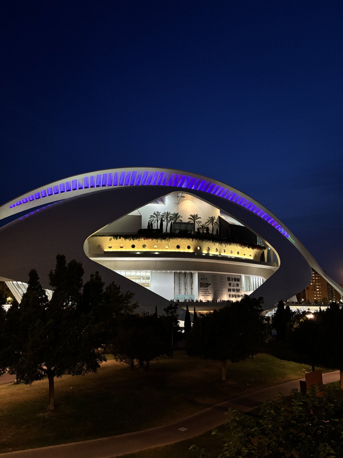 La Ciudad de las Artes y las Ciencias, de noche