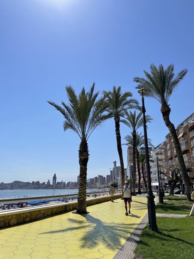 Paseo marítimo de Benidorm, junto a la playa