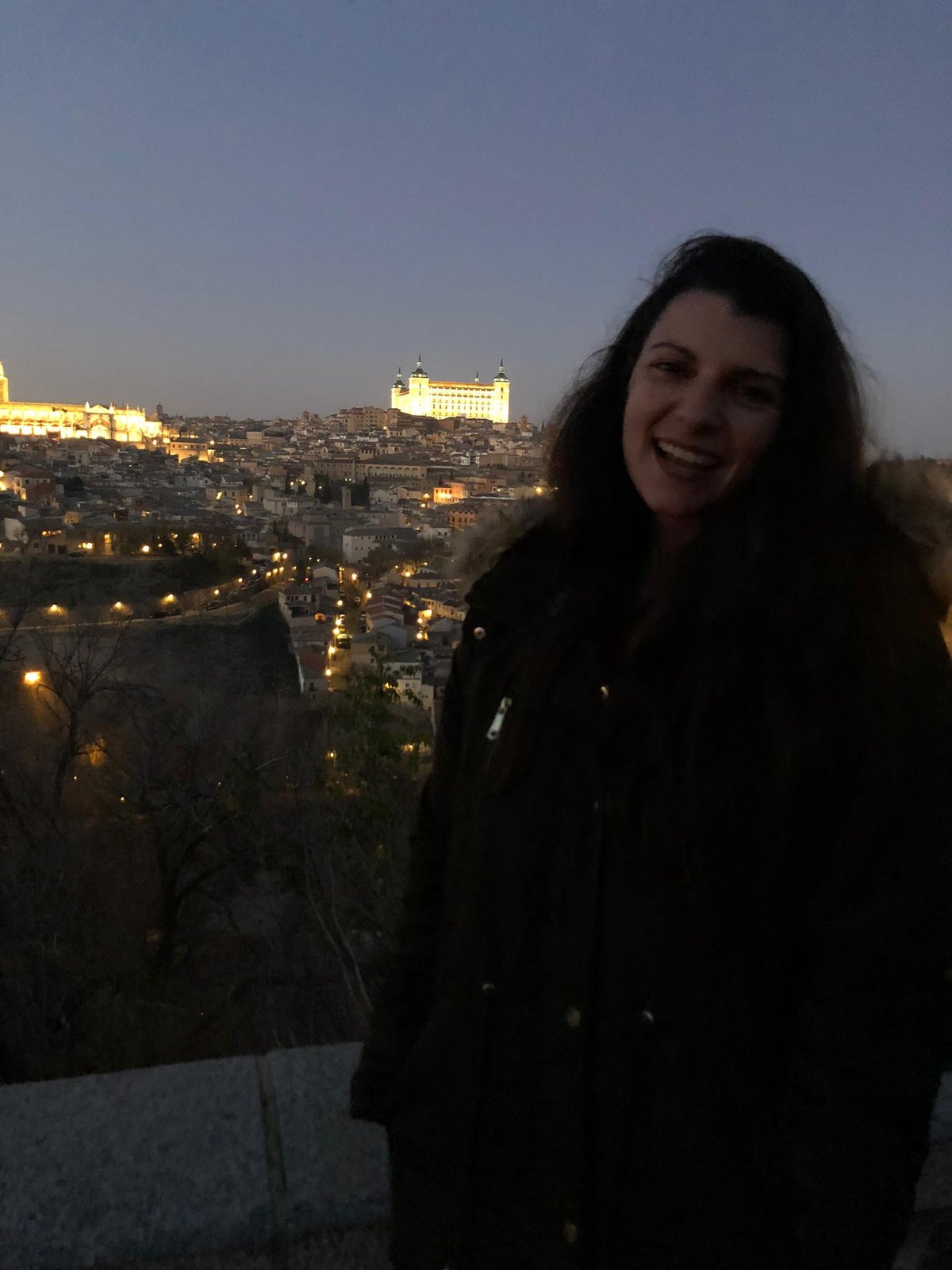 Toledo de noche, desde el Mirador del Valle