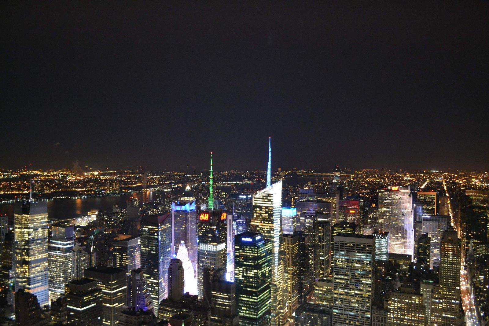 Nueva York de noche, desde el Empire State