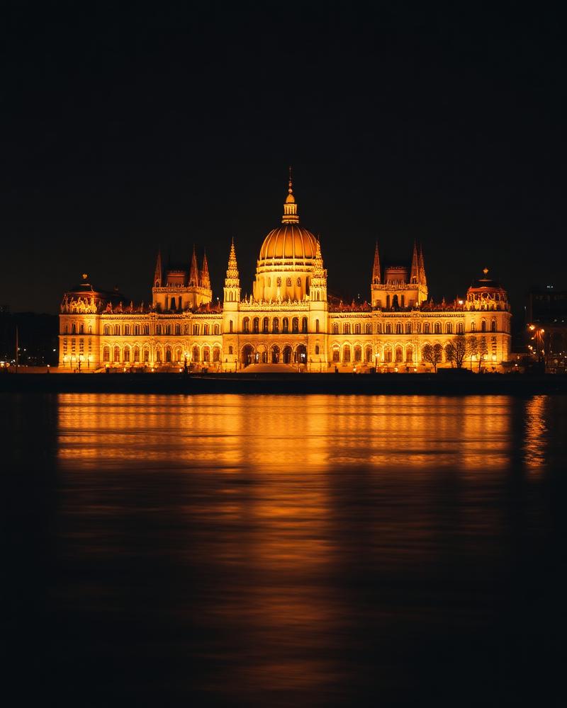 Parlamento de Budapest de noche